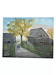 Buy Original Art Acrylic Painting On A Stretch Canvas Ready To Hang  Dads Farm • 212.62£