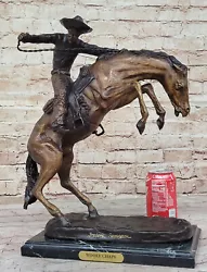 Buy Wooly Chaps Bronze Sculpture By Remington Western Art Statue Horse Cowboy DEAL • 235.78£