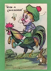 Buy Ride A Cock Horse Scottish Comic Hand Painted J E Tasker 1914 Pc Ref M100 • 45£
