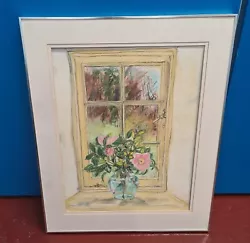 Buy Selina Thorp Oil Pastel Flowers In Widow, Vintage Original 57cm X 47cm • 79.99£
