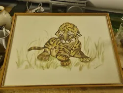 Buy Painting Of Lion Tiger Cub 1984 • 2£