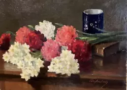 Buy Antique Oil Painting French Impressionist STILL LIFE Of Flowers By FELIX ANSBERL • 185£