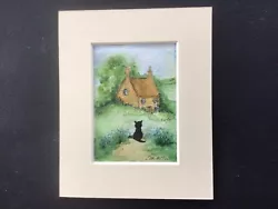 Buy Aceo Original Watercolour Painting By Toni Cat By The Old Country Cottage • 6.90£