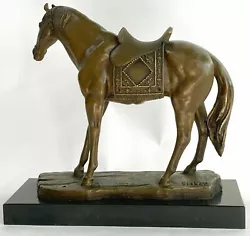 Buy Original Fisher Gorgeous Bust Horse Head Bronze Handmade Sculpture Home Artwork • 387.42£