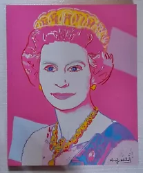 Buy Andy Warhol Oil On Canvas Painting Signed Queen Elizabeth • 519.11£