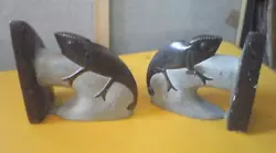 Buy African Art Shona Stone Sculpture  Chameleon Bookends By The Late Kennedy Phiri • 300£