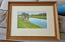 Buy Original John Haskins Oil On Board Painting   Fishing River Ouse  Signed • 125£