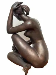 Buy Interesting Art Deco Style Nubile Bronze Erotic Tribal Nude Lady Sculpture  • 800£