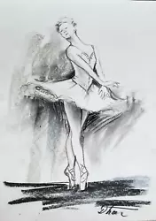 Buy Ballet Dancer Impressionism Pastel Painting Drawing Dorothy Laz Vine Dr2 • 37.21£