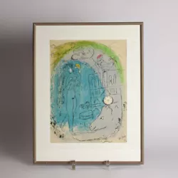 Buy Mural Marc Chagall Drawing Lithograph #2 Framed Passepartout Abstract • 154.17£