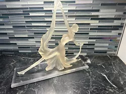 Buy Art Deco Lucite Monique Dancing Lady Frosted Sculpture. • 62.65£