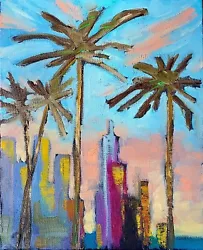 Buy Oil Original Painting On Canvas Size 10x8 Inches Beach Downtown • 41.51£