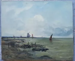 Buy Hippolyte-Camille DELPY - LARGE OIL / CANVAS - SEASCAPE IN HOLLAND ●MAKE OFFER ● • 2,834.98£