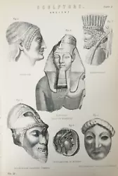 Buy Antique Print Ancient Sculpture Engraving C1870's Ancient Egypt Greeks Memnon • 8.99£