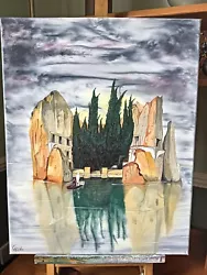 Buy Bob Ross Style Original Oil On Canvas Painting  • 20£