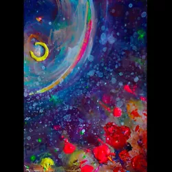 Buy Cosmos-3 Original Art Painting ACEO - Space Astronomy Stars Planets Pleiadians • 12.43£