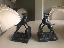 Buy Antique Bronze And Marble Dog BOOKENDS Edouard Drouot Sculpture C1890 • 500£