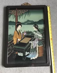 Buy Antique Japanese 1920’s Glass Painting And Frame • 125£