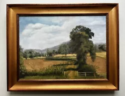 Buy Bedfordshire Landscape, Oil On Canvas C. 1970 Angela Hutt Signed & Framed • 60£