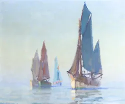 Buy Paul Jobert (1863-1942) Sailing Boats Study, Original Gouache Painting, Signed • 400£