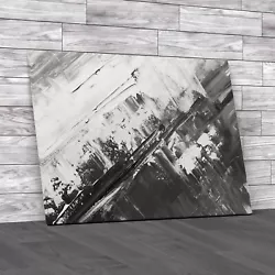 Buy Abstract Oil Painting Black White Canvas Print Large Picture Wall Art • 21.95£