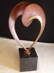Buy 1994 Bob Bennett Abstract Sculpture  Hearts Of Fire  Bronze Modernist Modernism • 1,025.88£