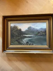 Buy Vintage Oil Painting Of Scottish Loch Katrine. Signed • 56.99£