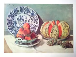 Buy Claude Monet Vintage 1940's O/S Lithograph Lithography Still Life Fruit Rare Art • 50£
