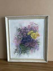 Buy Eve Swan Signed Framed Floral Still Life Oil On Board Painting Original 46x41cm • 34.61£