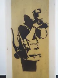 Buy Banksy Original. Paparazzi Rat 2003. Stencil And Spray Paint On Plastic Traffic • 17,000£