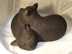 Buy Cuddling PAIR Cats Modern Sculpture Ceramic Sculpture Vintage John Seymour SEY • 274.89£