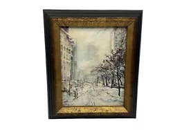Buy Original Oil Painting City Scene Size 8  X 10  Framed Collectible Artist Signed • 121.55£