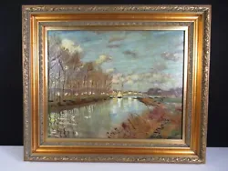 Buy Volieres A Argenteuil / Claude Monet Styled Framed Oil Painting - 67cm X 57cm • 49.99£