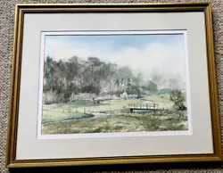 Buy Artist Ron Kenway Framed Watercolour Cottage By The Wood Easneye Hertfordshire • 24£