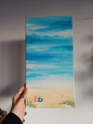 Buy Beach Houses Original Acrylic Painting On Canvas • 12£