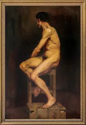 Buy Large 19th Century Newlyn School Male Nude Harold William Boutcher (1867-1903) • 11,000£