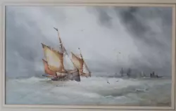 Buy William Stewart. Late 19th/Early 20th Cent'. Watercolour. Fishing Off The Coast. • 130£