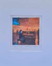 Buy Original Mario Mendoza Classic Piano Music Casablanca Painting Watercolour Art  • 119£