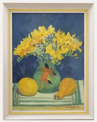Buy J. Simpson - Contemporary Oil, Daffodils And Gypsophila • 345£