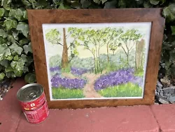 Buy Lovely Framed  Bluebell Woods  Orginal Watercolour Painting   Unsigned • 10£