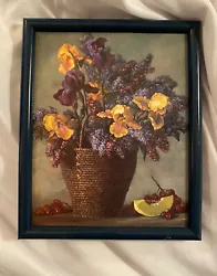 Buy Art Print Flowers Lilacs And Iris Oil Painting Picture Printed On Canvas 8x10 • 17.34£