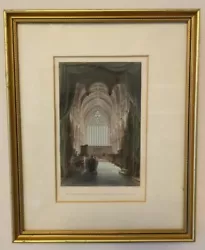 Buy Joseph Wilson Lowry Thomas Allom Framed Picture Interior Of Carlisle Cathedral • 25£