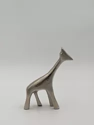 Buy Cyan Modernist Silver Giraffe Sculpture Figurine, Nickle-Aluminum • 16.73£
