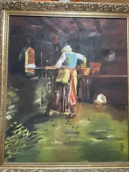 Buy Large Oil On Canvas Painting Continental School • 39£