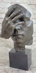 Buy Salvador Dali Tribute Shame On Me Shamed Man Face Bronze Sculpture Abstract • 314.21£