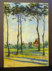 Buy Walter Leistikow Original Mixed Media Painting Wall Decor Tree Evening Landscape • 10,998£