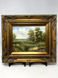 Buy Landscape Scenery Oil Painting On Wood, Country Life In The Fields,  13x15 • 124.03£