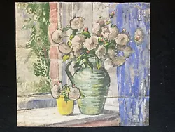 Buy Alfred  Prust Still  Life Flowers  Watercolor Signed Gouache Impressionist • 41.44£