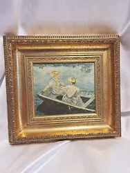 Buy Claude Monet..Girls On The Boat WALL ART Oil Painting Effect Framed 14  X12.5  • 40£