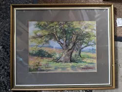 Buy Vintage Original Framed Oil Painting Landscape Signed By Mary Stewart  • 45£
